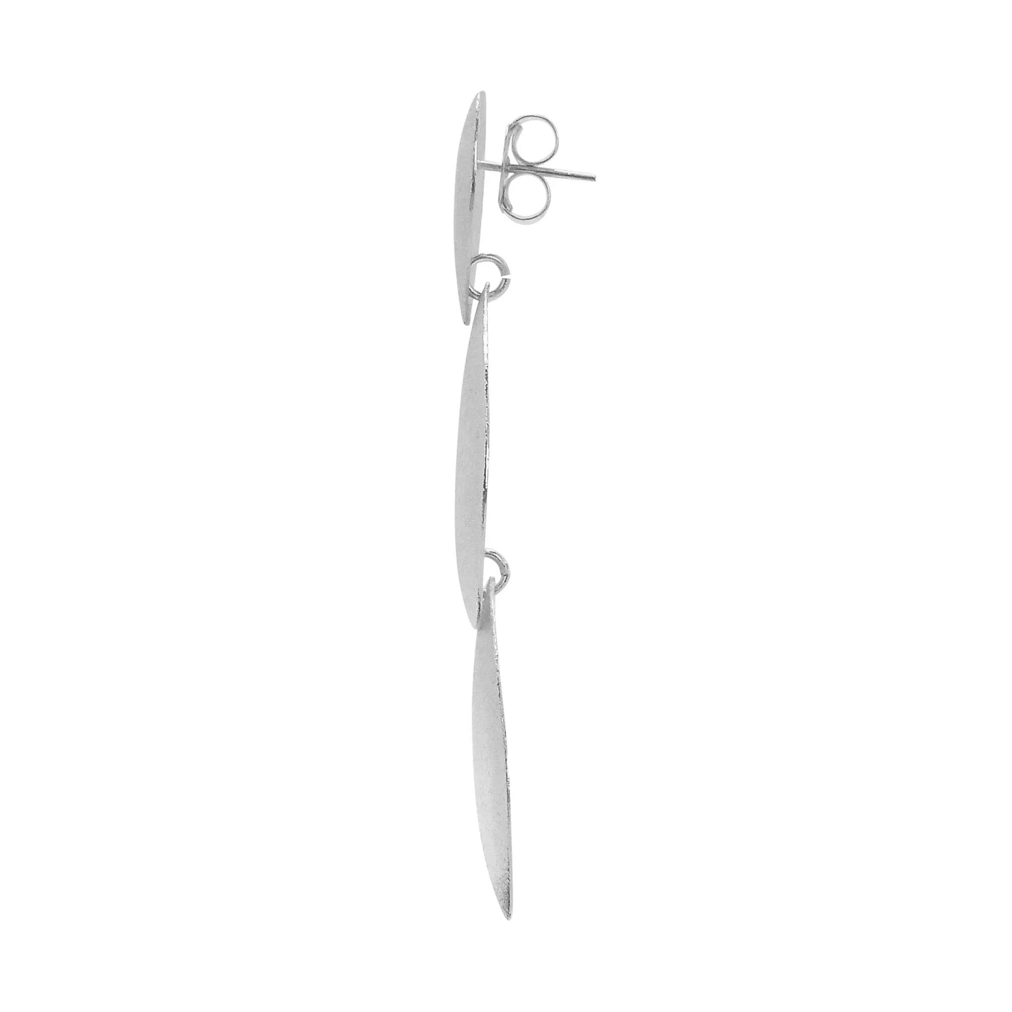 Sheila Fajl Melinda Triple Teardrop Statement Earrings in Silver
