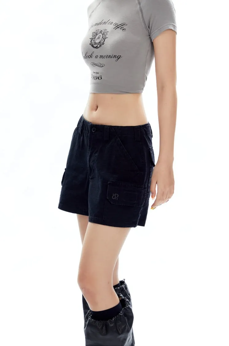 Slim Cargo Utility Shorts with Pockets