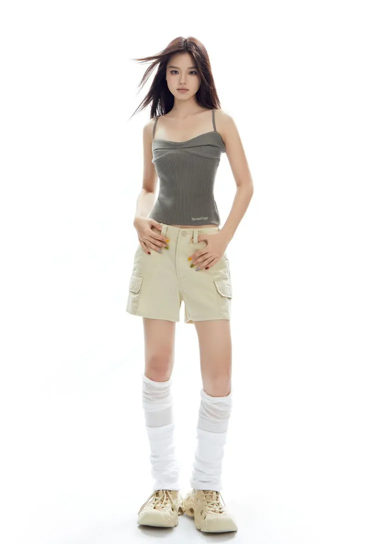 Slim Cargo Utility Shorts with Pockets