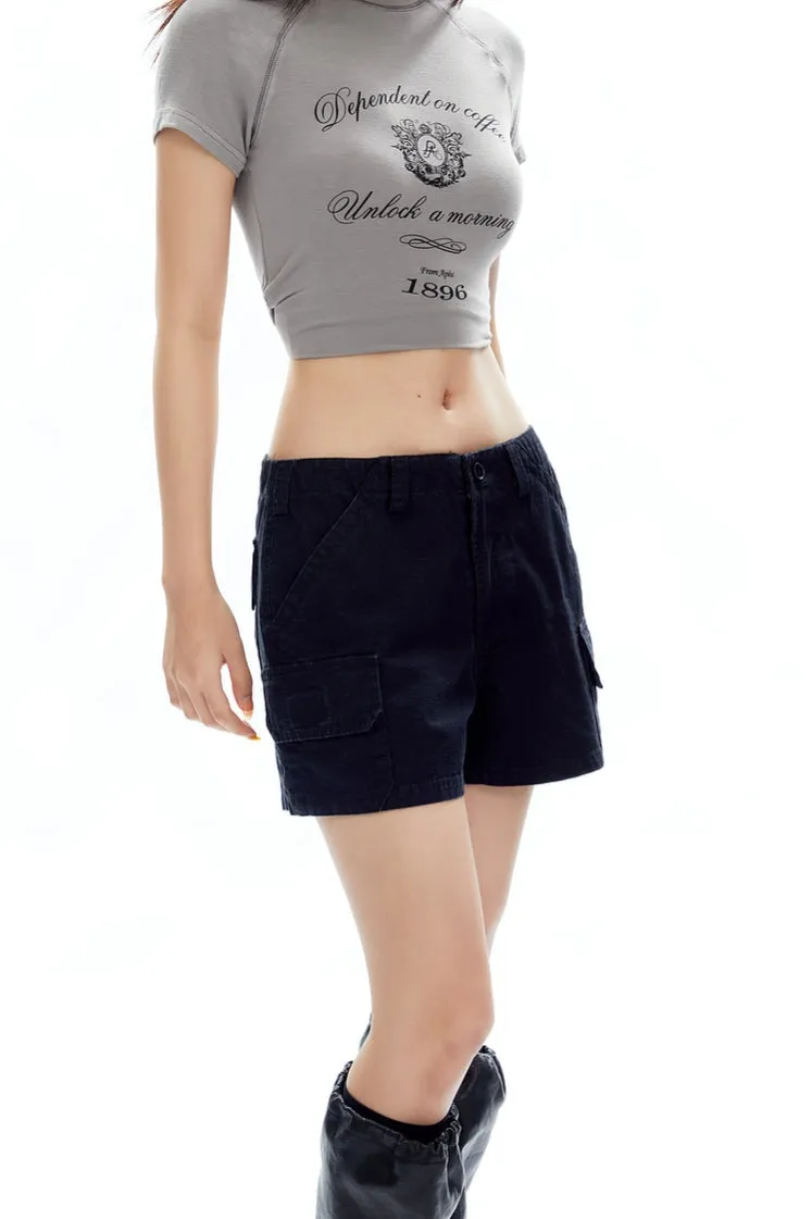Slim Cargo Utility Shorts with Pockets