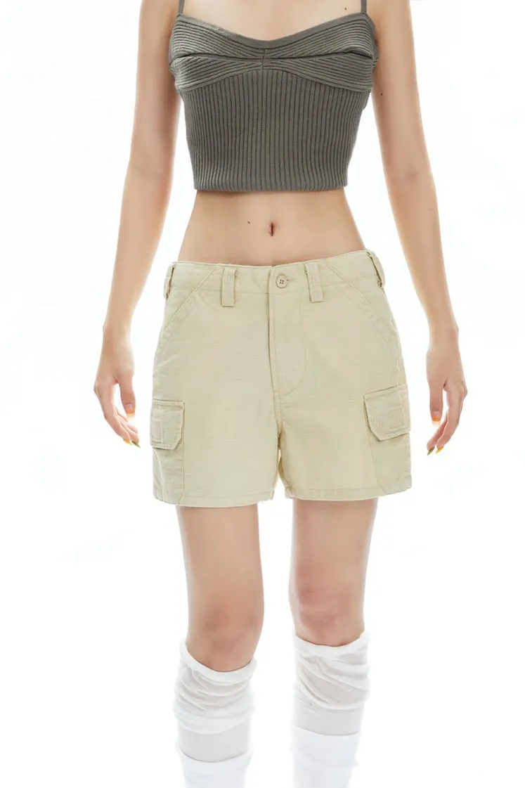 Slim Cargo Utility Shorts with Pockets