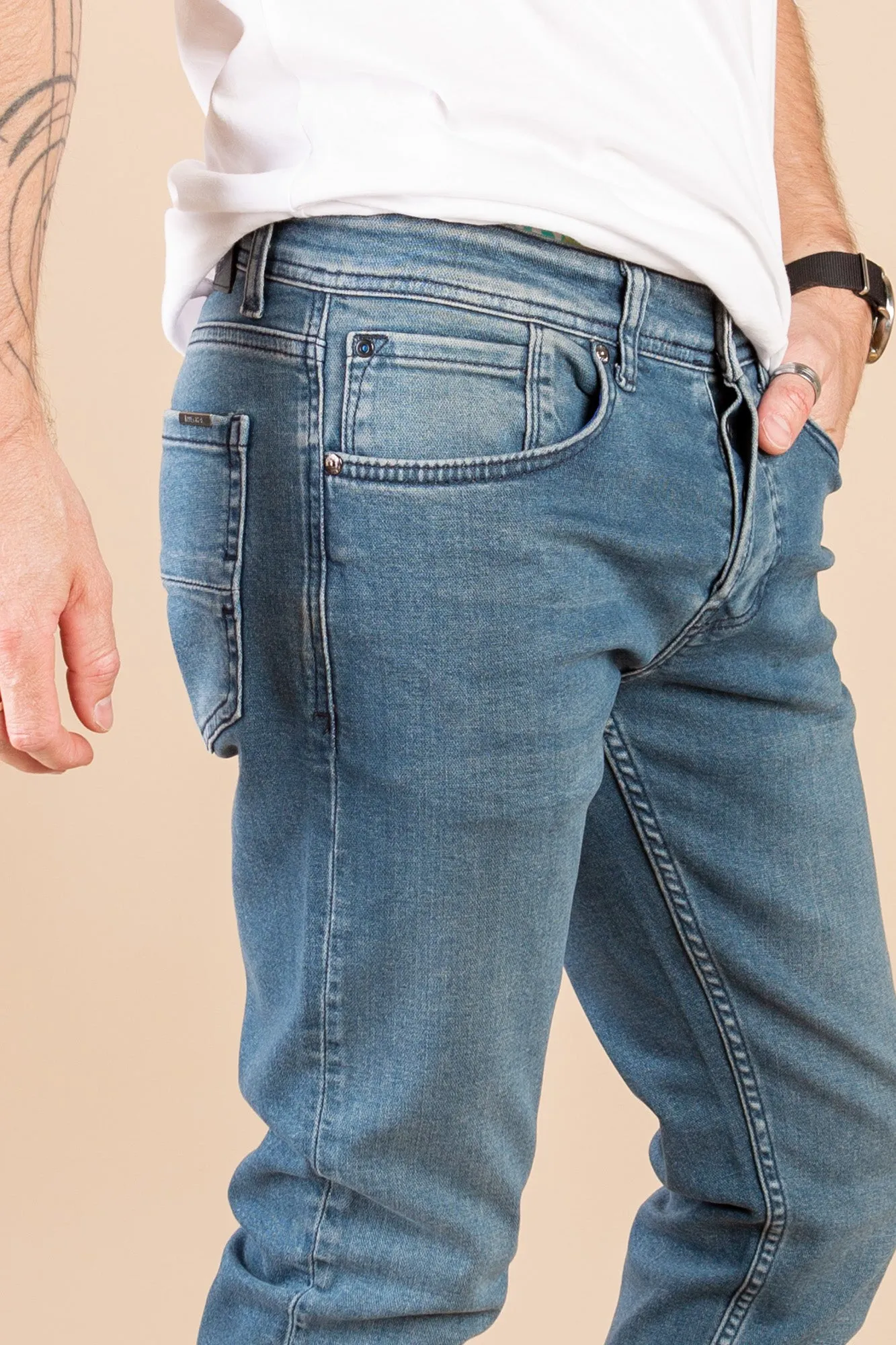 Slim Fit Jean Shorts - 7546 Blue