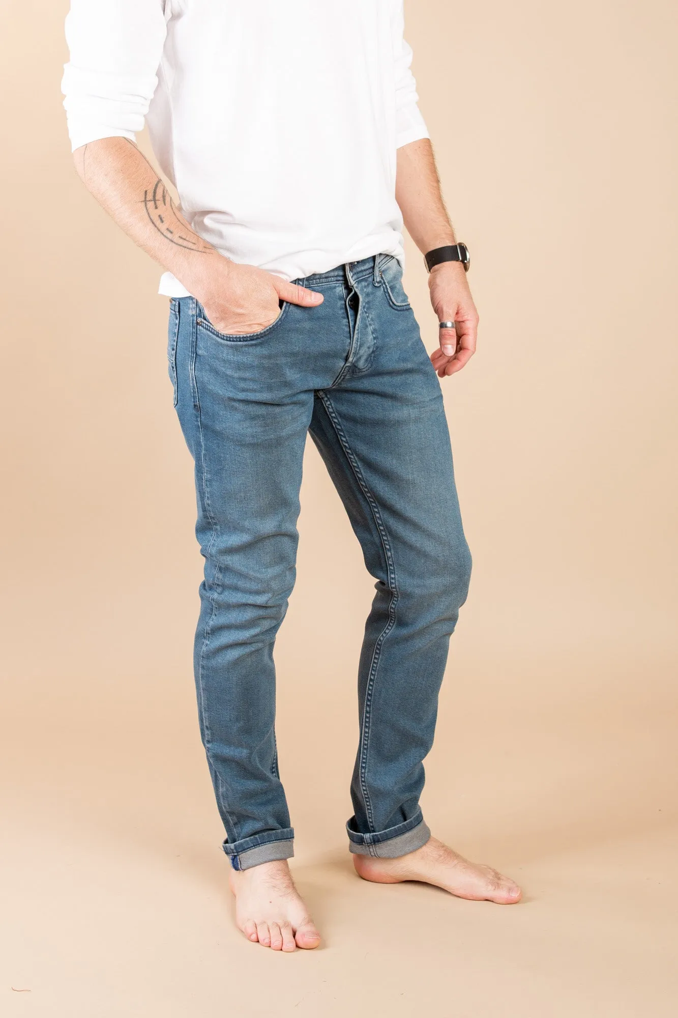 Slim Fit Jean Shorts - 7546 Blue