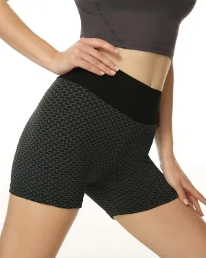 Solid High Elastic Yoga Shorts Active Shorts