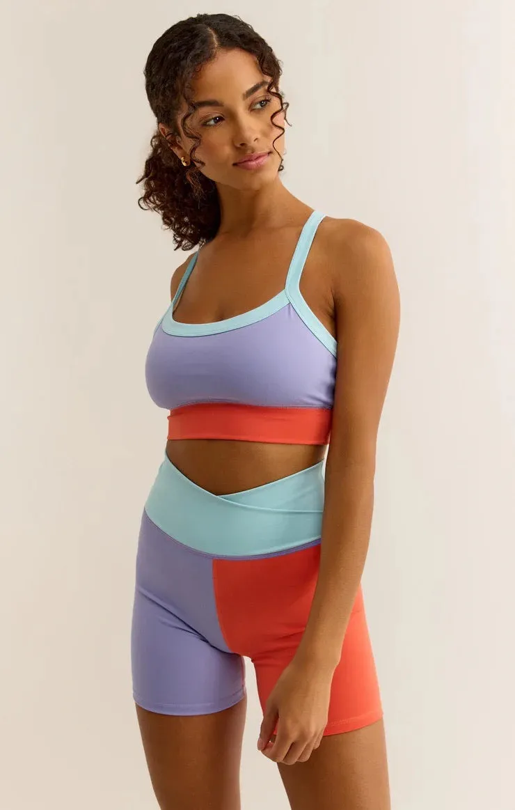 Spot on Color Block sports bra - Cosmic Sky