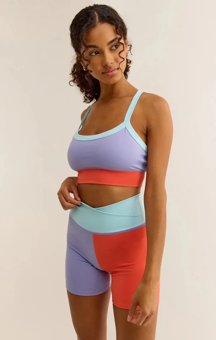 Spot on Color Block sports bra - Cosmic Sky