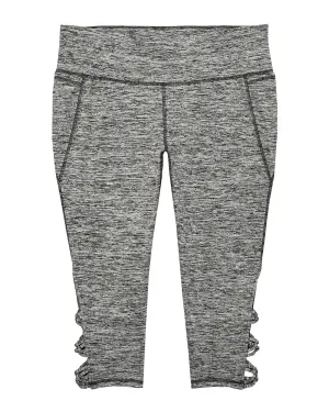 Sterling Strappy Capri Tights | Charcoal Grey