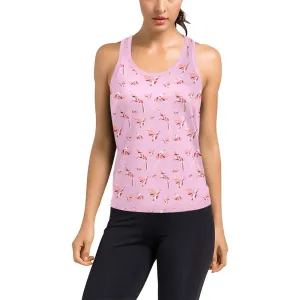 Strawberry Pink Women's Racerback Tank Top