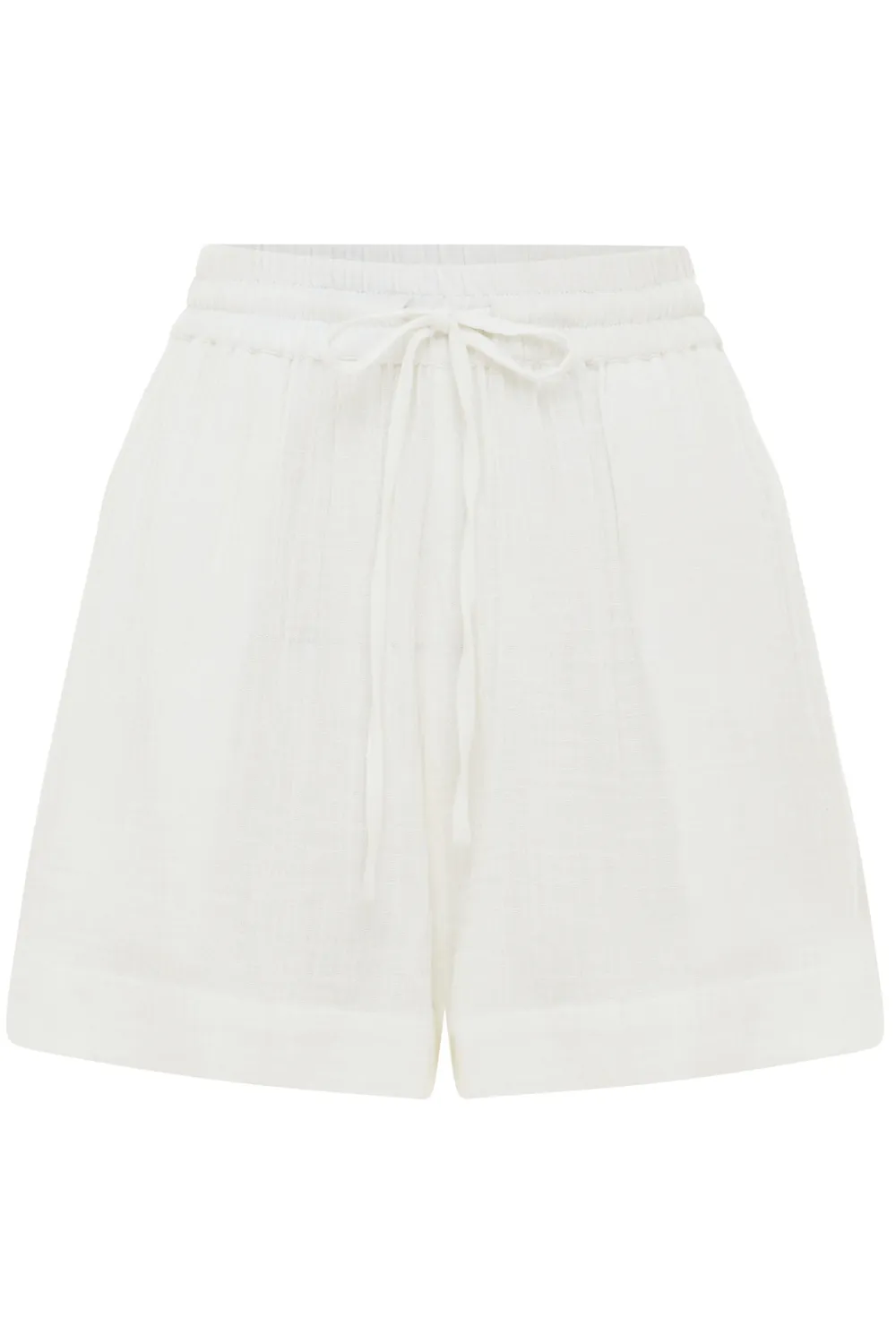 Sunset Cotton Beach Shorts in White