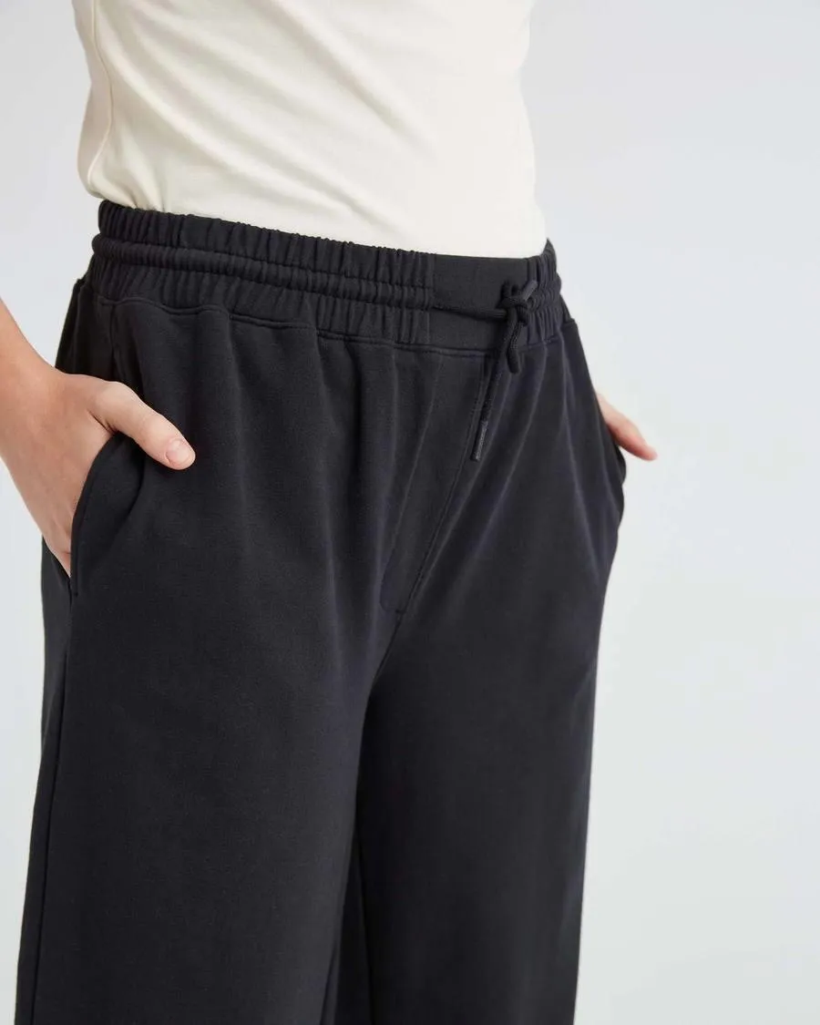 Terry Wide Leg Pant (Stretch Limo)