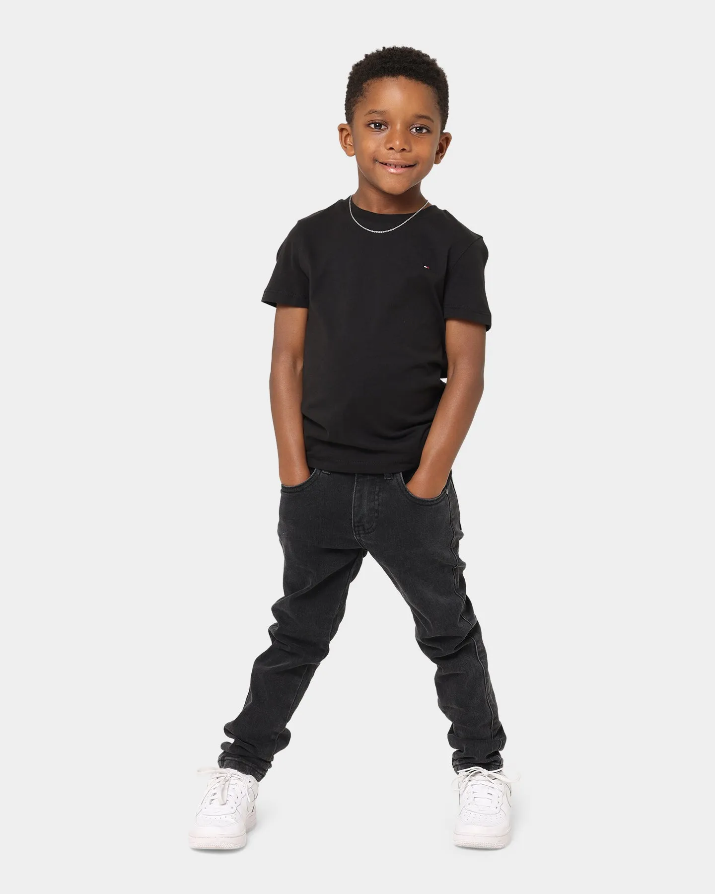 Tommy Hilfiger Kids' Basic Crewneck T-Shirt Meteorite