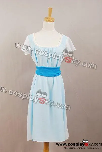 Twilight New Moon Bella Dream Sequence light blue chiffon dress