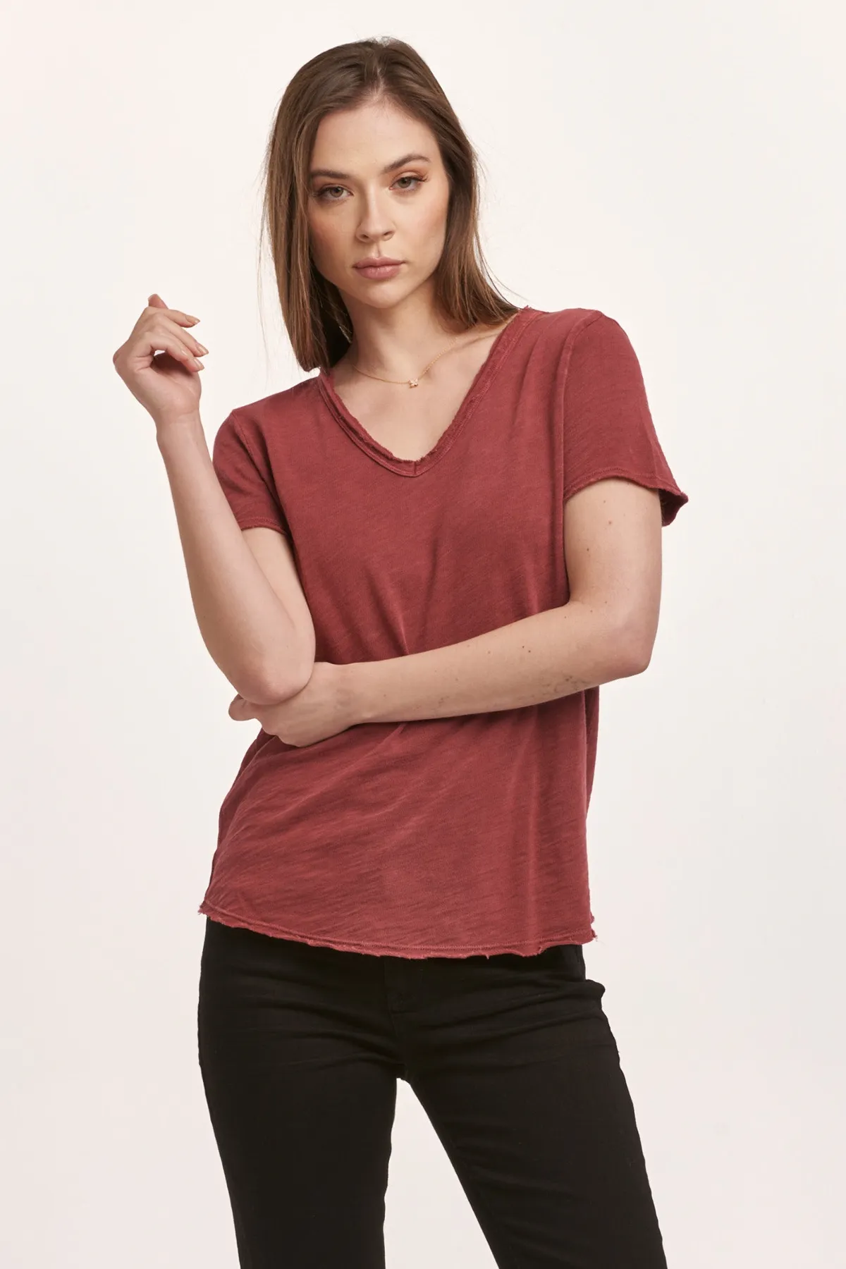 Vanya Short Sleeve Slub Tee