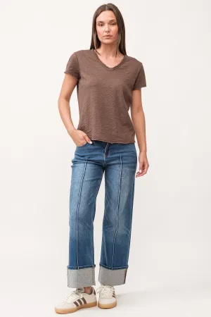 Vanya Short Sleeve Slub Tee