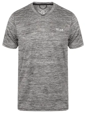 Wolfburg V Neck Sports T-Shirt In Frost Grey - Tokyo Laundry Active