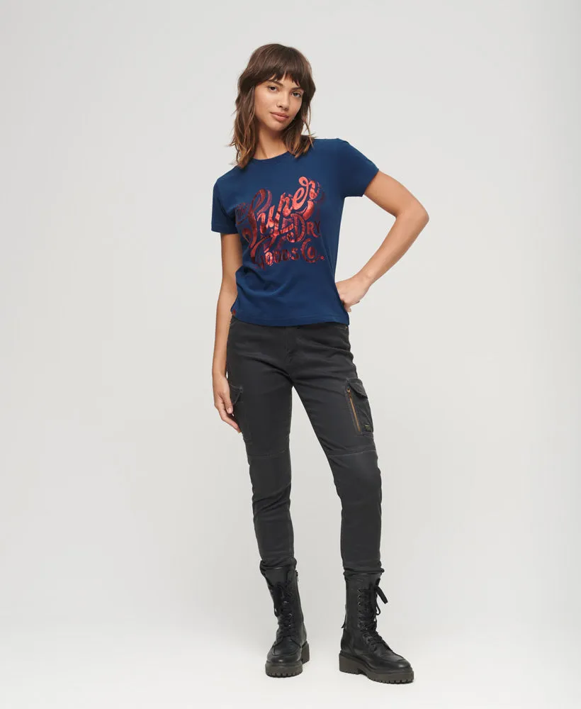 Workwear Scripted Graphic T-Shirt - Supermarine Navy