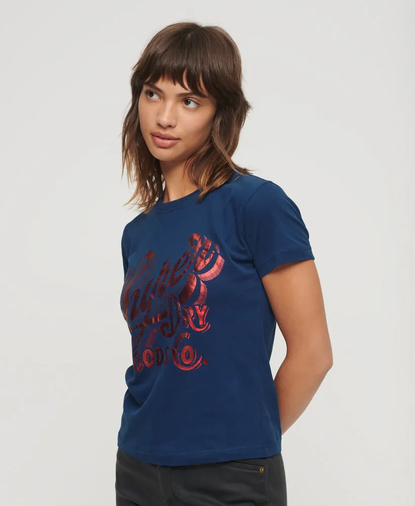 Workwear Scripted Graphic T-Shirt - Supermarine Navy