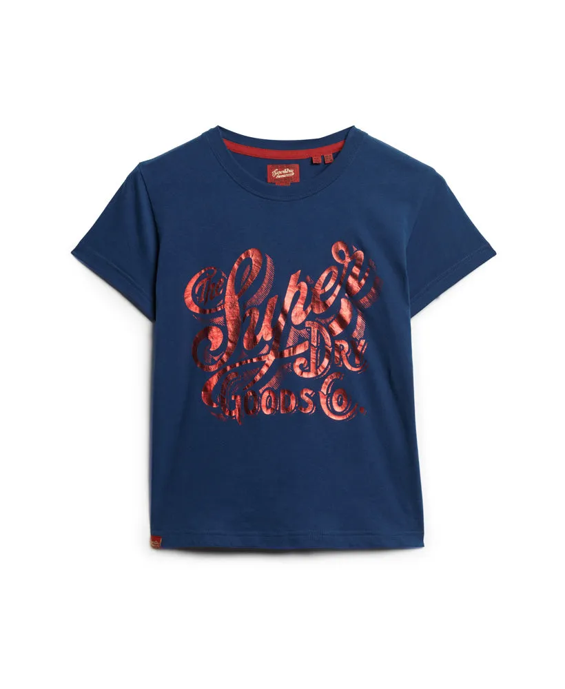 Workwear Scripted Graphic T-Shirt - Supermarine Navy
