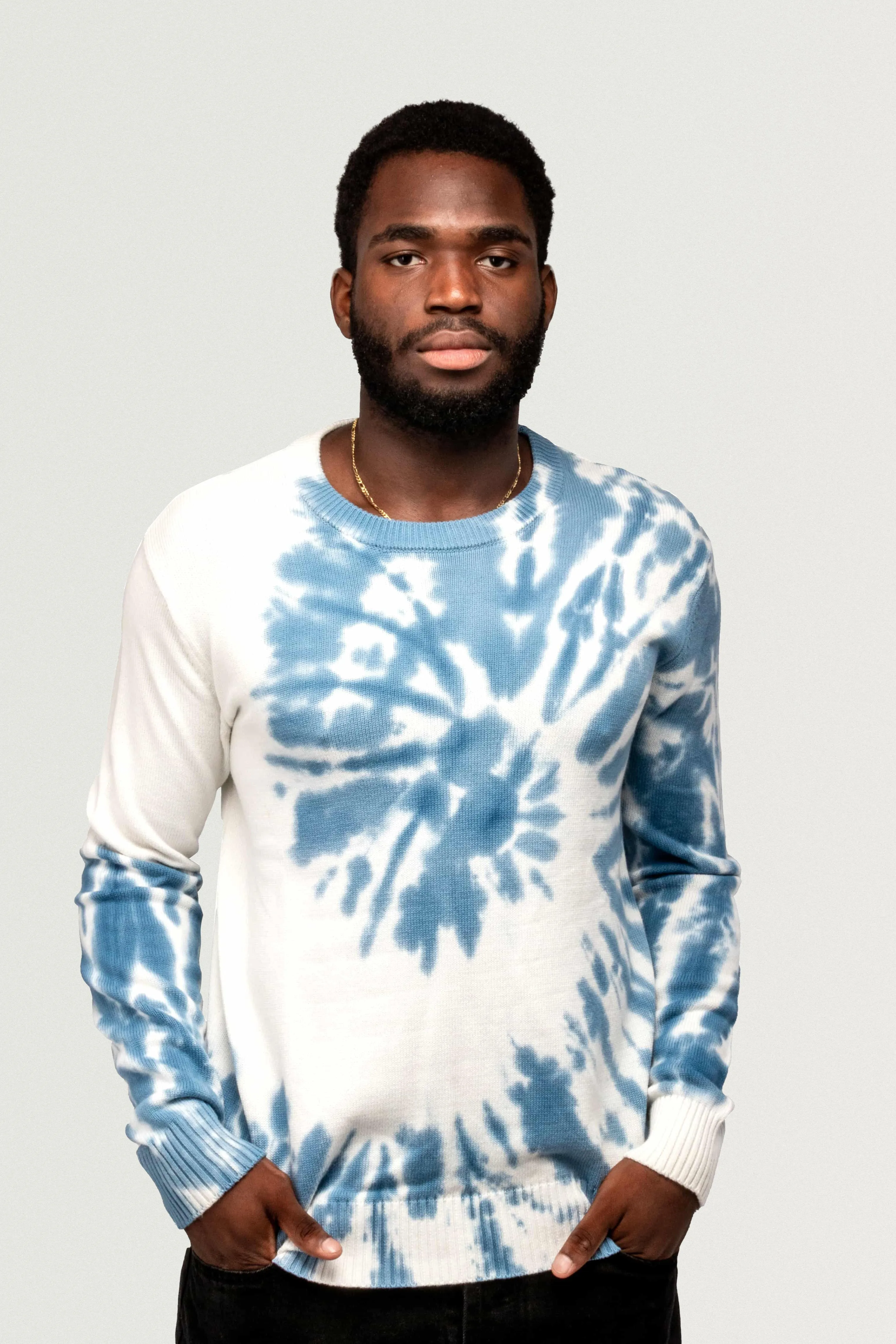 X RAY Pullover Crewneck Spiral Tie Dye Sweater