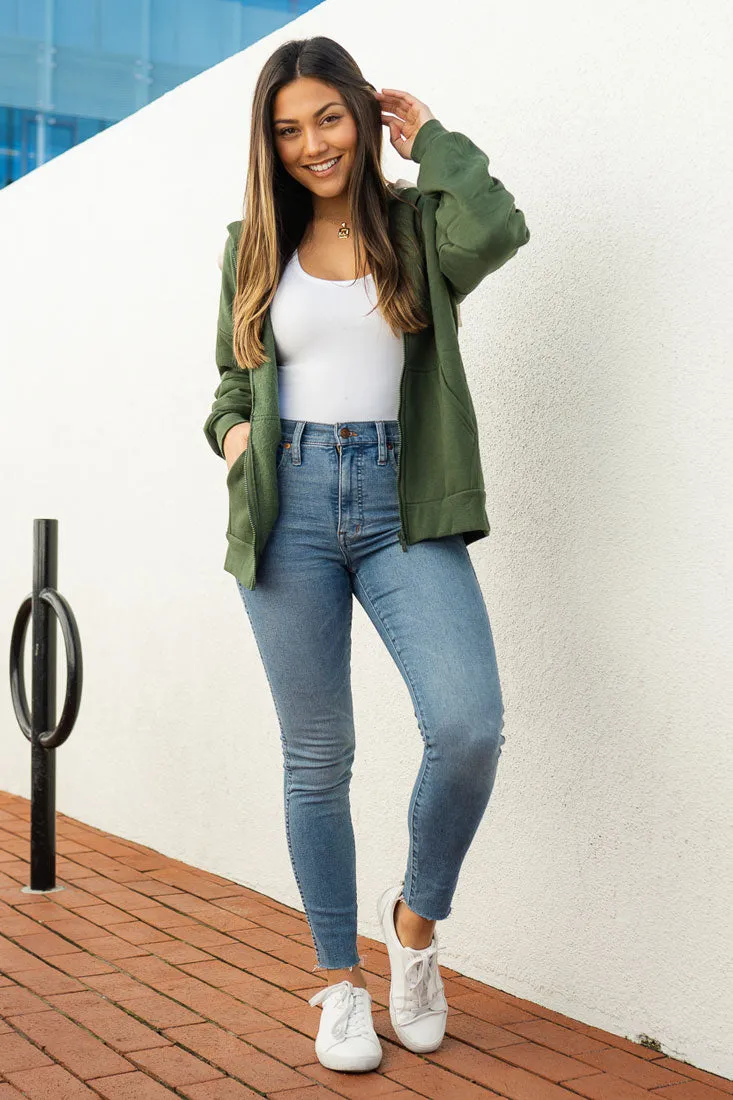 Zipper Hoodie Sweat Jacket