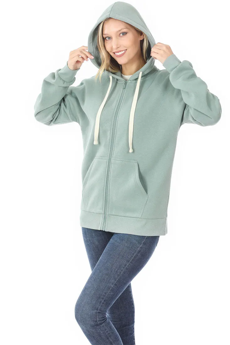 Zipper Hoodie Sweat Jacket
